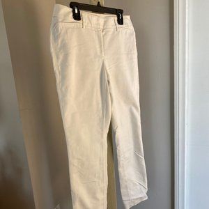 WHBM white stretchy chino pants / 'perfect form'
